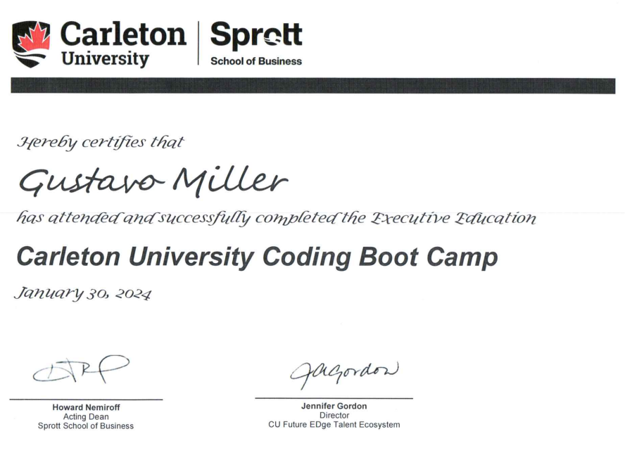 Bootcamp Certification
